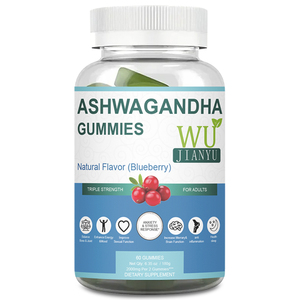 Ashwagandha Gummies Brain Plug verbessert das Gedächtnis Gehirn funktion Balance Knochen gelenke Natürliche Gewürze Blueberry Vegetarian Gummies - Product Image 1