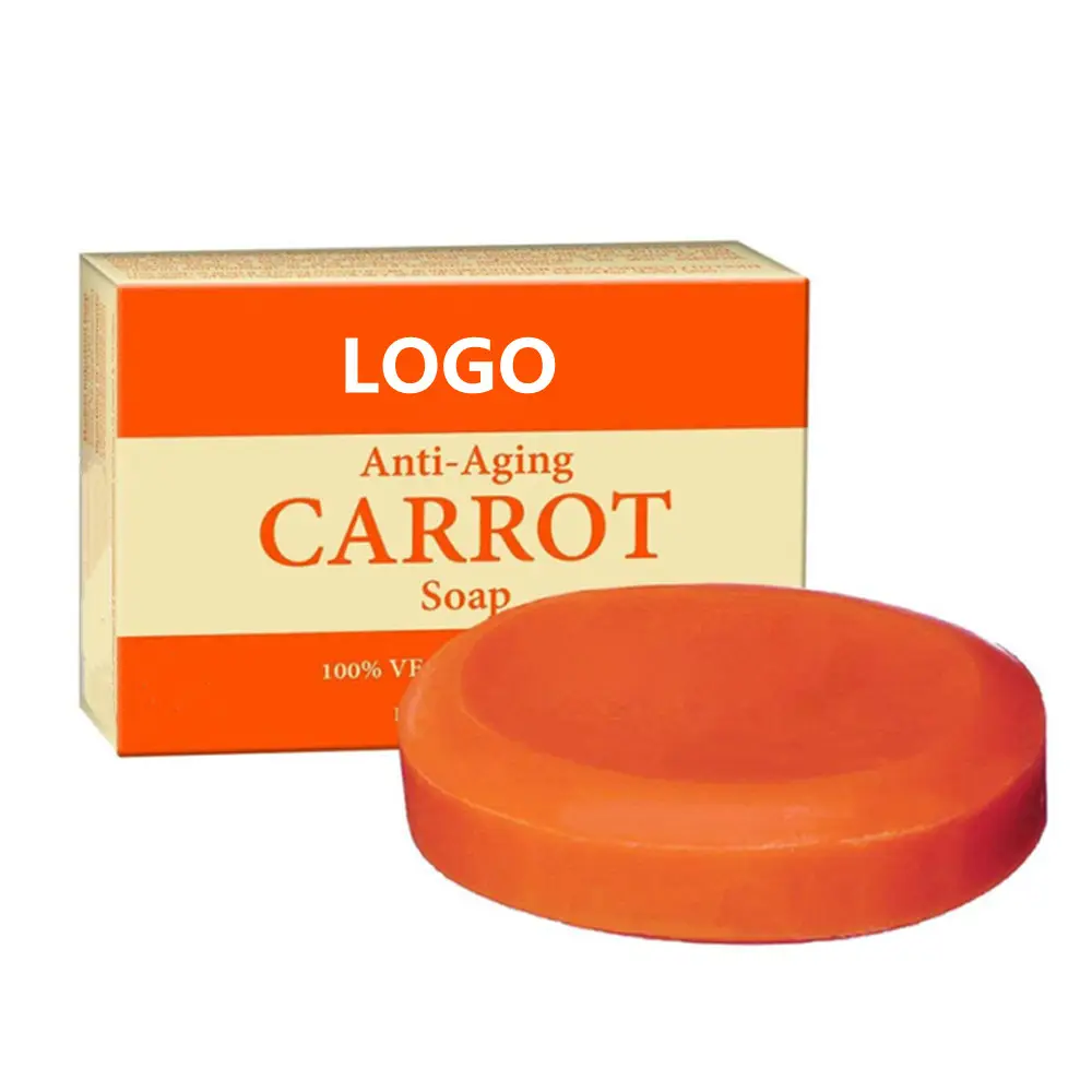 100% натуральное Отбеливающее антивозрастное растительное мыло с морковкой