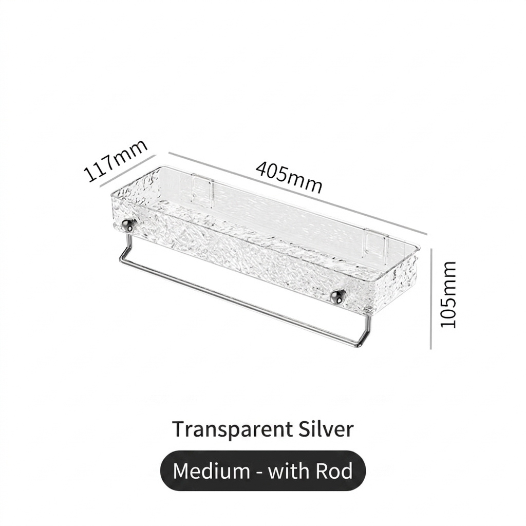 40cm-transparente M con toallero
