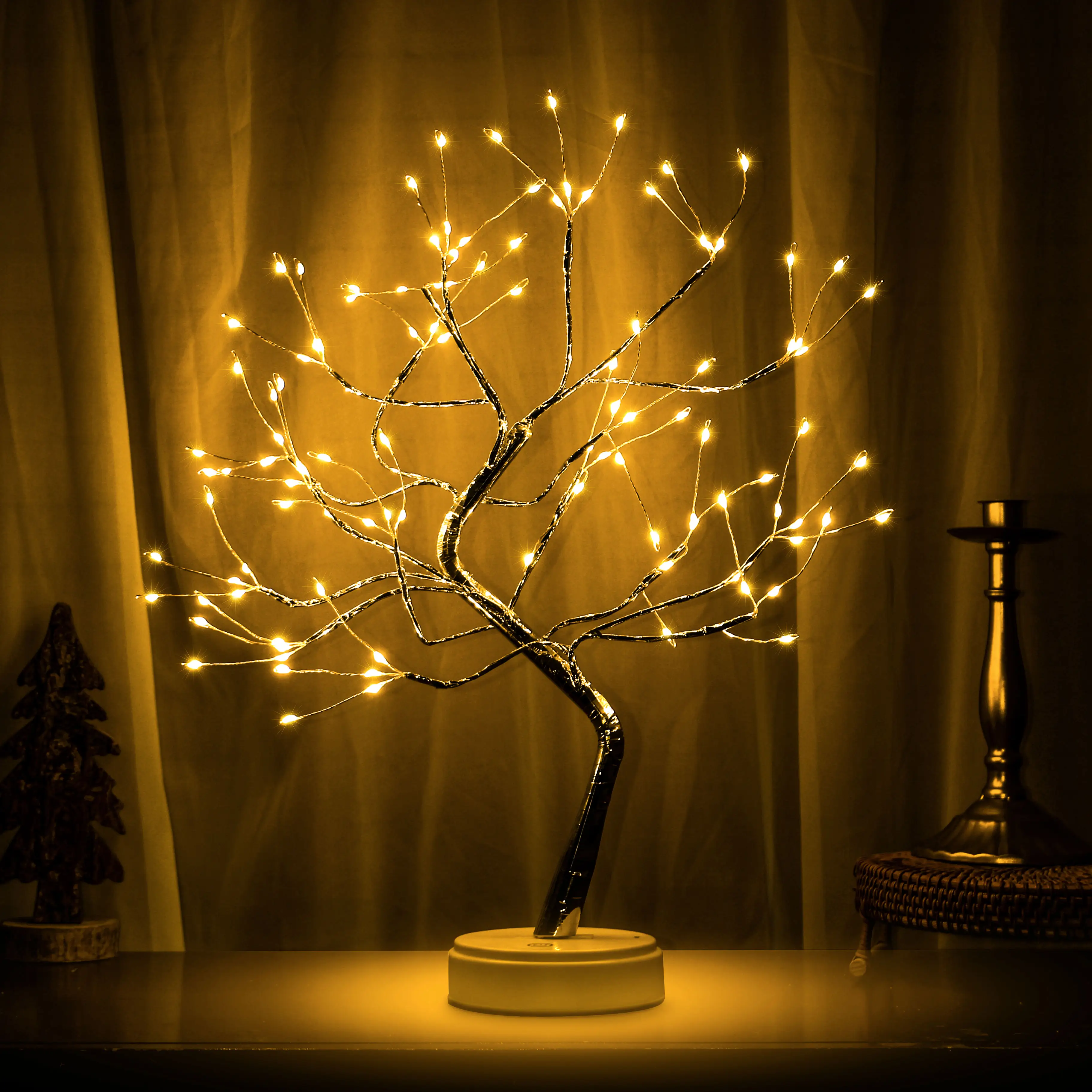 LED بطارية USB هدية ديي داخلي طاولة وميض الديكور ضوء شجرة Led ضوء Led ضوء الليل شجرة صغيرة شجرة عيد الميلاد