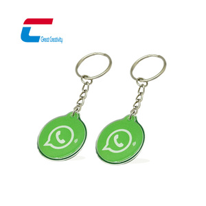 Kişiselleştirilmiş 13.56mhz sosyal medya Nfc anahtarlık Google İnceleme epoksi anahtar etiketi NTAG213 NFC etiketleri - Product Image 5