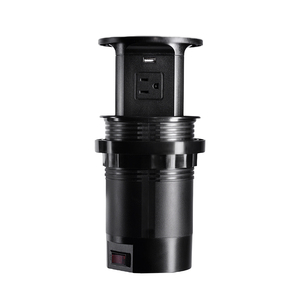 Enchufe emergente de isla de cocina neumática para el hogar, 4 salidas multifuncionales con salida de escritorio de carga inalámbrica - Product Image 1