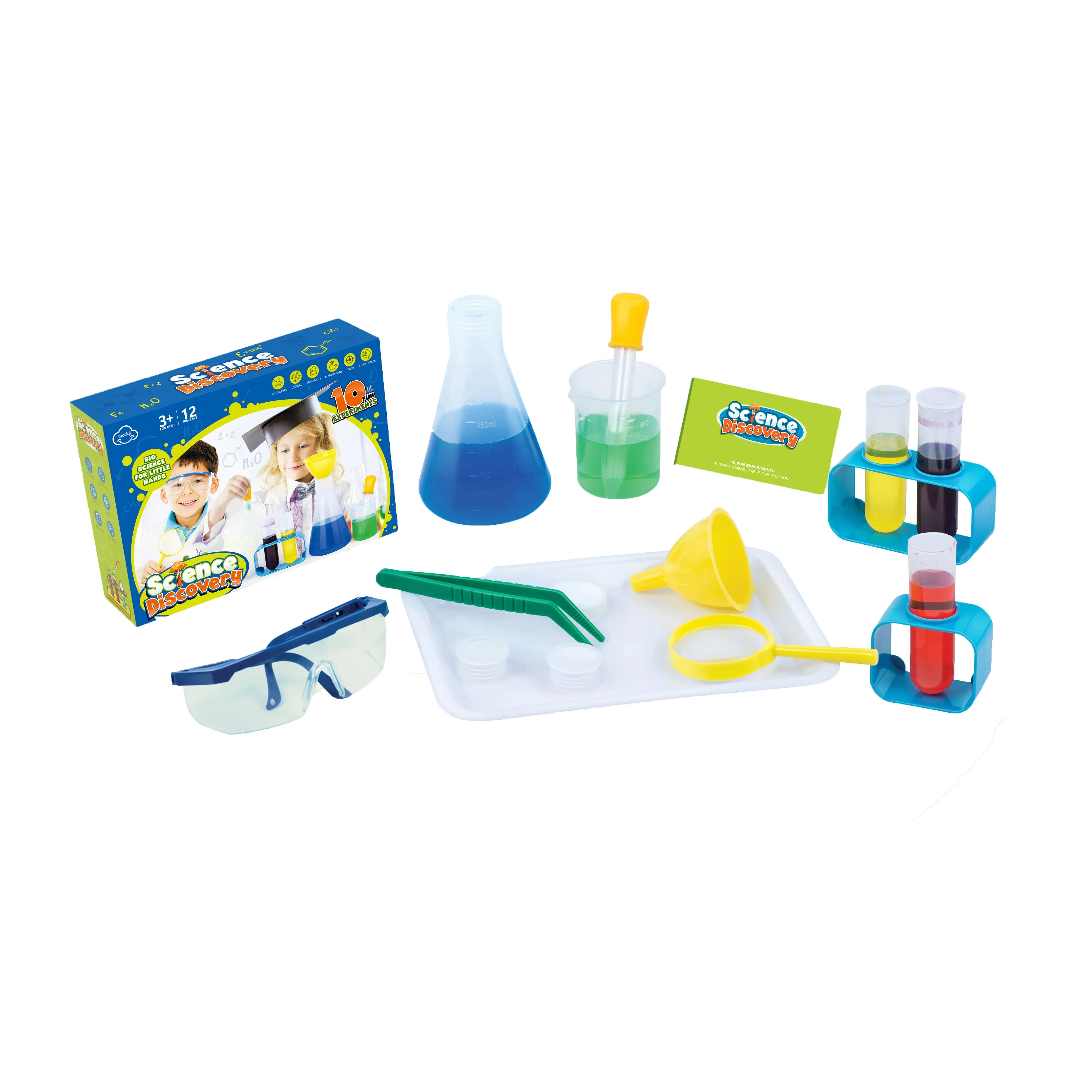 STEM Brinquedos Educativos 12 Pieces Chemistry Experiment Set Kit Science Lab Experiment Para Crianças