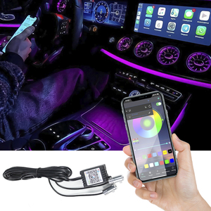 <strong>4</strong> Meters Wire <strong>LED</strong> Car Interior Strip Light Phone APP Control Atmosphere 2 Luminous Points Light Ambient Lamp Decorative Light - Product Image 2
