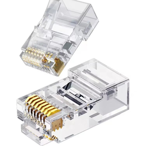 UTP Cat6 Cat7 8P8C模块化插头线孔1.0晶体接头Rj45梯形以太网网络端口RJ45连接器 - Product Image 1
