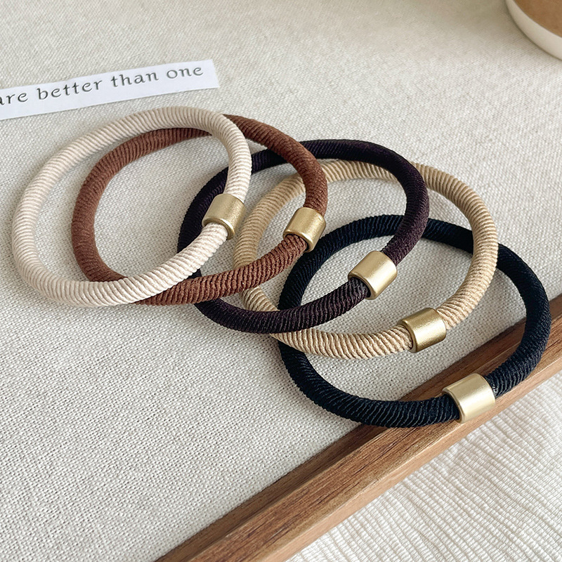 1#set di 5 elastici per capelli semplici in stile vintage