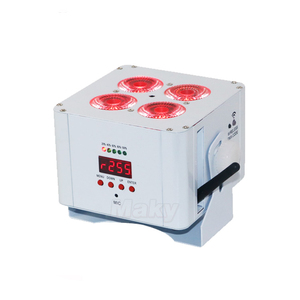 ไฟเวทีLEDขนาดเล็กDMXไร้สาย2.4G,ไฟแบตเตอร์รี่ #4X18W IRระยะไกล - Product Image 1
