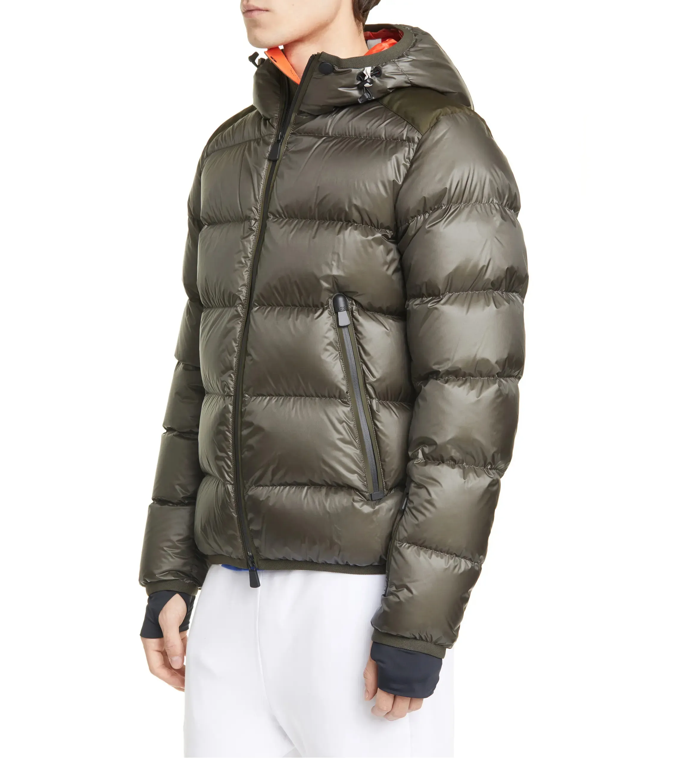 OEM Custom Winter Shiny Duck Feather abbigliamento Puffer cappotti leggeri piumino da uomo con cappuccio