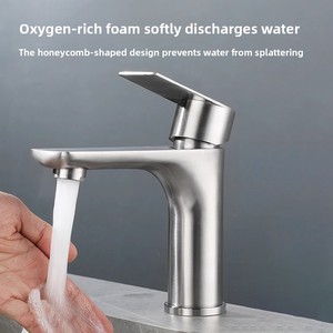 304 Thép Không Gỉ Lưu Vực Vòi Nước Nóng Và Lạnh Hộ Gia Đình Vòi Nước Với Phòng Tắm Nhà Bếp Sử Dụng Cho Các Trường Học, Bồn Rửa Nhà Bếp Vòi Mixer - Product Image 2