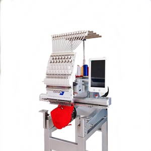 Yonthin-Sombrero computarizado de 1200rpm, bordado con monograma, máquina de coser, ordenador de un solo cabezal, precio para logotipo personalizado - Product Image 1