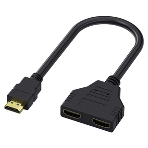 Cable adaptador HDTV 1/2, extensión plana macho a hembra, Cable Adaptador Doble 1/2, Cable convertidor HD HDMI 1/2 - Product Image 1