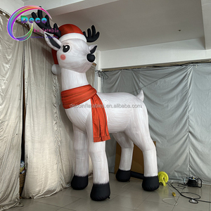 Séc Hot Bán 4 Meter cao <span class=keywords><strong>Inflatable</strong></span> Trắng nai sừng tấm cho Giáng sinh ngoài trời trang trí cửa hàng - Product Image 5