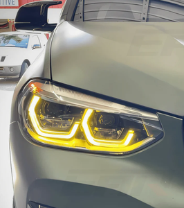 Oto araba aksesuarları X3 X4 sarı DRL modülü LED melek gözler farlar için BMW F97 F98 G01 G02 LED kafa lambası CSL DRL modülü - Product Image 5
