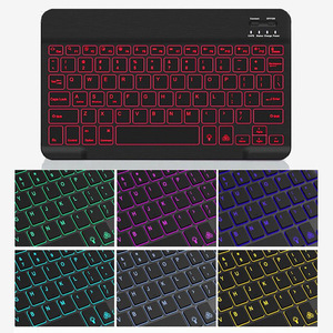 Su misura Mini BT tastiera Wireless RGB retroilluminazione tastiera per Tablet ricaricabile tastiera e Mouse per il telefono cellulare portatile - Product Image 6