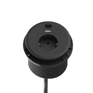 SINOAMIGO Customized Professional Desk Power <strong>Socket</strong> Furniture Desktop <strong>Socket</strong> Round Table Recessed Power Outlet - Product Image 1