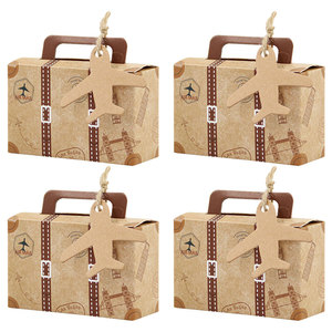 <span class=keywords><strong>Mini</strong></span> Vintage Vali Hình Dạng Kẹo Điều Trị Hộp Giấy Với Thẻ Đảng <span class=keywords><strong>Favour</strong></span> Quà Tặng Bao Bì Hộp Giấy Cho Đám Cưới Nguồn Cung Cấp - Product Image 1