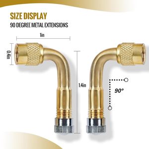 Otomobil parçaları 45/90/135 derece altın vana kök uzatıcılar tüm araç modelleri ile uyumlu tekerlek uzatma adaptörü - Product Image 3
