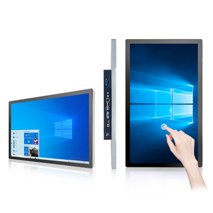 Monitor de pantalla táctil capacitiva de 15,6 pulgadas, monitores LCD de 21,5 ", montaje en pared VESA 75mm/100mm, PC táctil inteligente HMI, entrada VGA HMI - Product Image 1