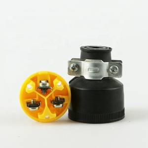 American Standard Electrical <strong>Plug</strong> Male Female <strong>Plug</strong> Socket Yellow Copper 3-pin <strong>Plug</strong> and Socket - Product Image 4