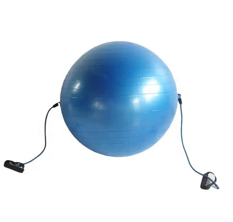 Высококачественный мяч из ПВХ для фитнеса, массажа, спортивной веревки, тренажерного зала, йоги, мяч с ручкой