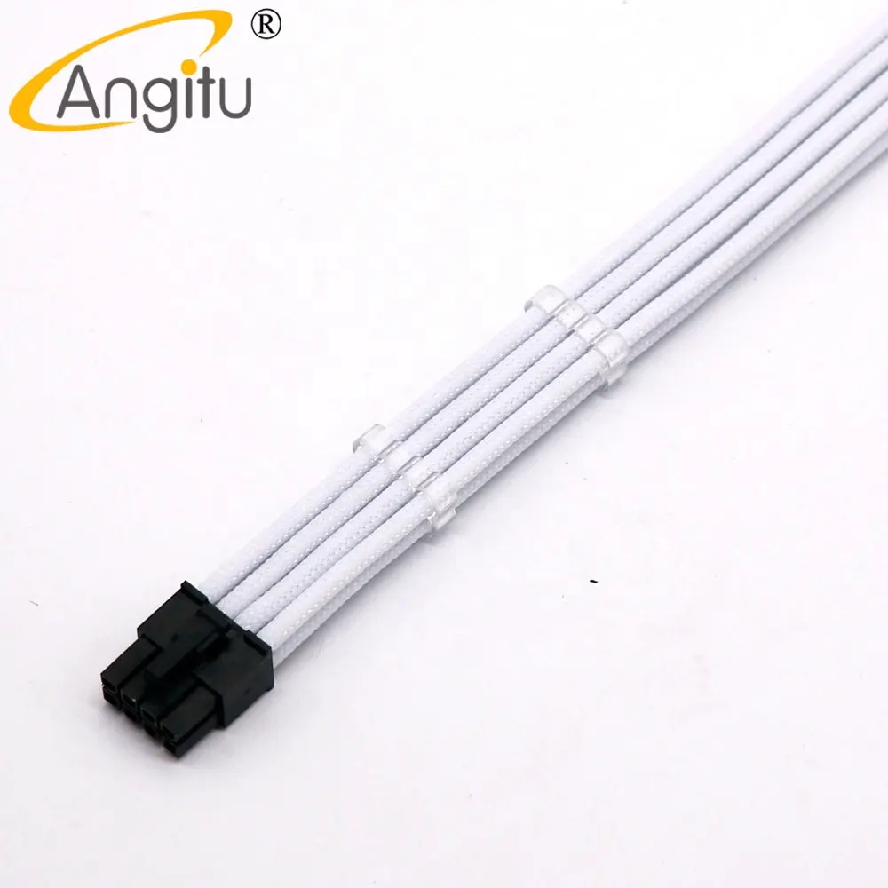 Angitu Premium 18awg 8Pin CPU/ATX/EPS Câble de rallonge mâle à femelle 8Pin PSU avec peignes-20/30cm