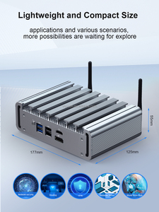 Fanless Mini PC With 4 LAN Ports Supports MSATA 3.0 Slot DDR4 RAM PFSense OS Mini <strong>Computer</strong> <strong>Network</strong> Firewall for Industrial <strong>Use</strong> - Product Image 2