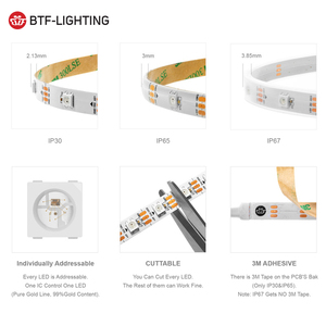 Neues Projekt Installation programmierbare Verfolgung DC5V vollfarbig IP67 IP20 IP65 144 Pixel LED Streifen Ws2812 adressierbar - Product Image 3