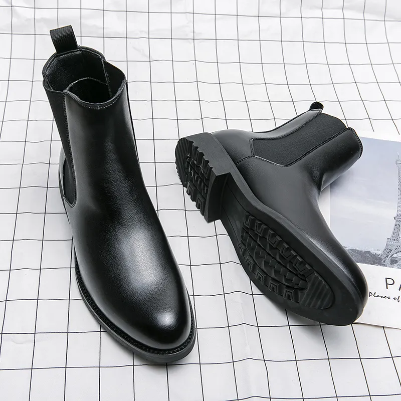 M861 nuovo arrivo scarpe in pelle per gli uomini stivaletti chelsea boot