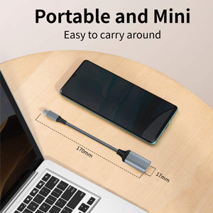 Typ-C-zu-USB3.0-OTG-Kabel 0,2 m Datenübertragungs-Lade datenkabel Typ c Nylon-geflochtenes Draht-Aluminiumlegierungs-Shell-Netz kabel - Product Image 6