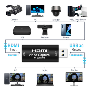 4K HD Game <strong>Capture</strong> HDMI to USB3.0 Video <strong>Capture</strong> <strong>Card</strong> 4K for Live Streaming and Broadcasting - Product Image 4