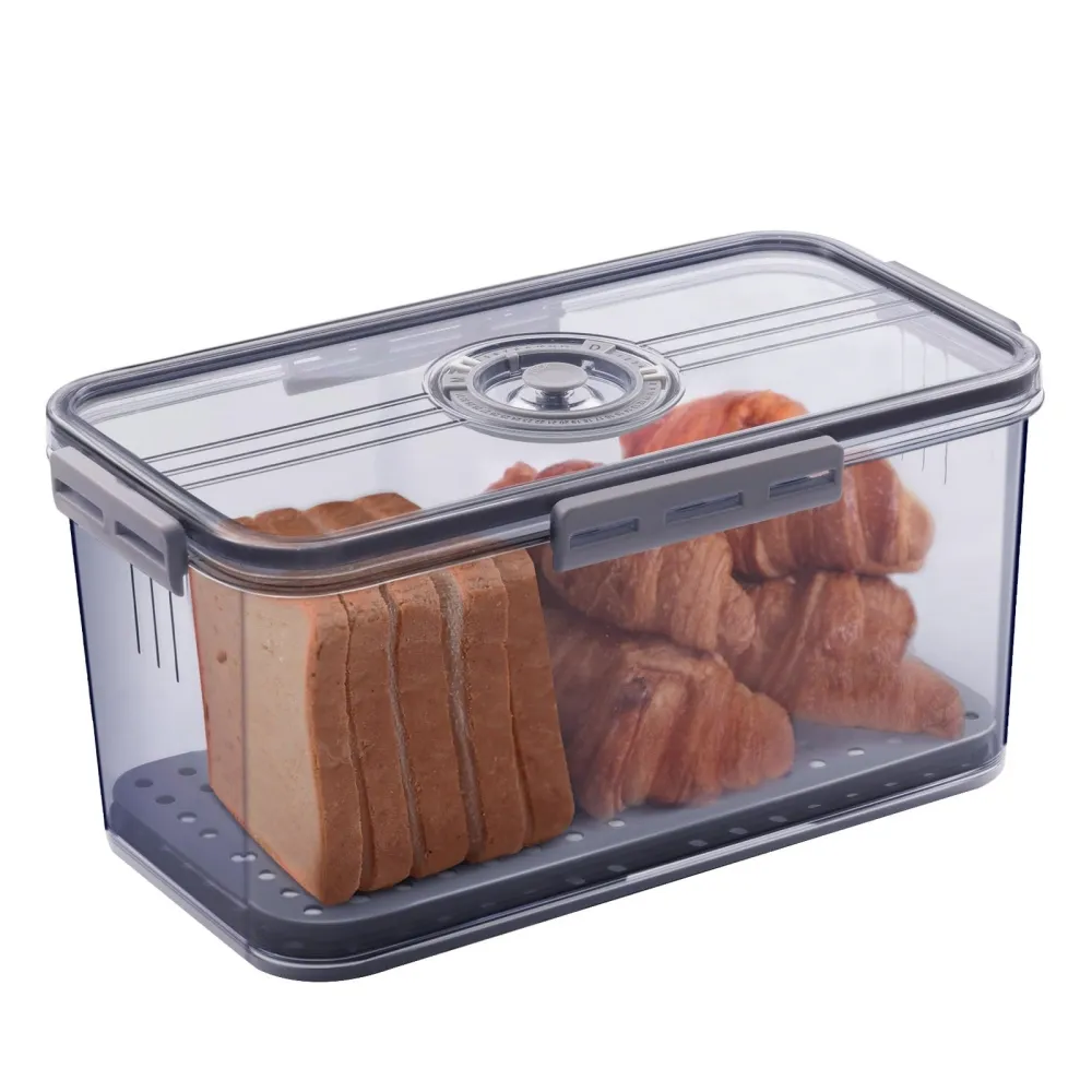 Mutfak sayacı zaman kayıt ekmek depolama için hava geçirmez ekmek kutuları kapaklı konteyner