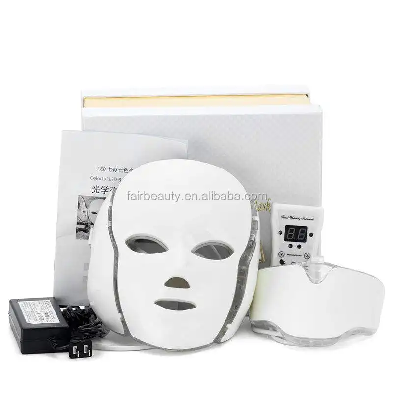 Juste haute qualité 7 couleurs masque de luminothérapie PDT blanchiment du visage équilibre eau et huile améliorer le tonus de la peau appareil de beauté