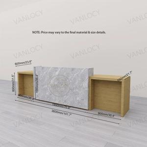 Vanlogy定制实木收银台零售商店收银台超市收银台 - Product Image 3
