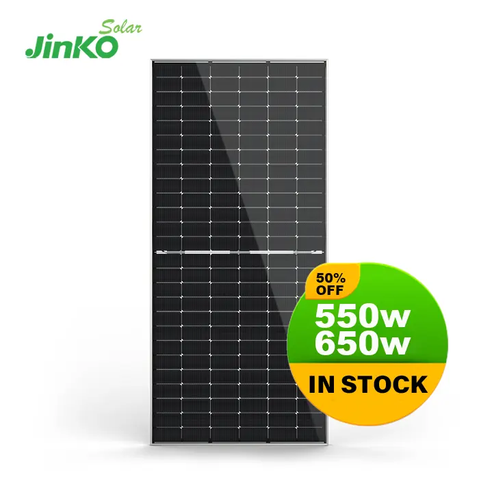 JINKO barato PV placa solar painel de instalação uso doméstico 620W 650W 550 watt preto completo JINKO tigre neo n-tipo painel solar