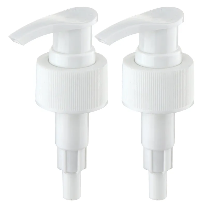 Pompa Lotion Plastik Kosmetik Cuci Tangan, Dispenser Losion Cair 24Mm 28Mm Hitam Putih