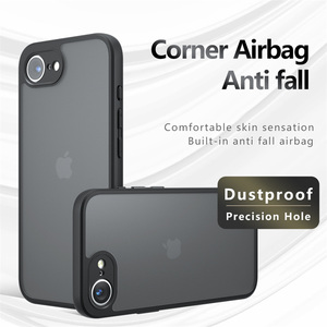 Apple iPhone 16e / SE 2025用超薄型ソフトTPUフレームクリアマットPC背面防爆カバー - Product Image 1