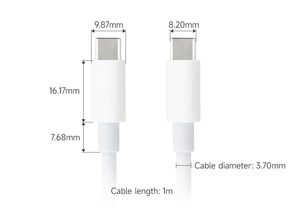 Typ C bis Typ C 5A 100W Schnell lade datenkabel, 1m Kabellänge, unterstützt simultanes Laden und Daten übertragung - Product Image 5