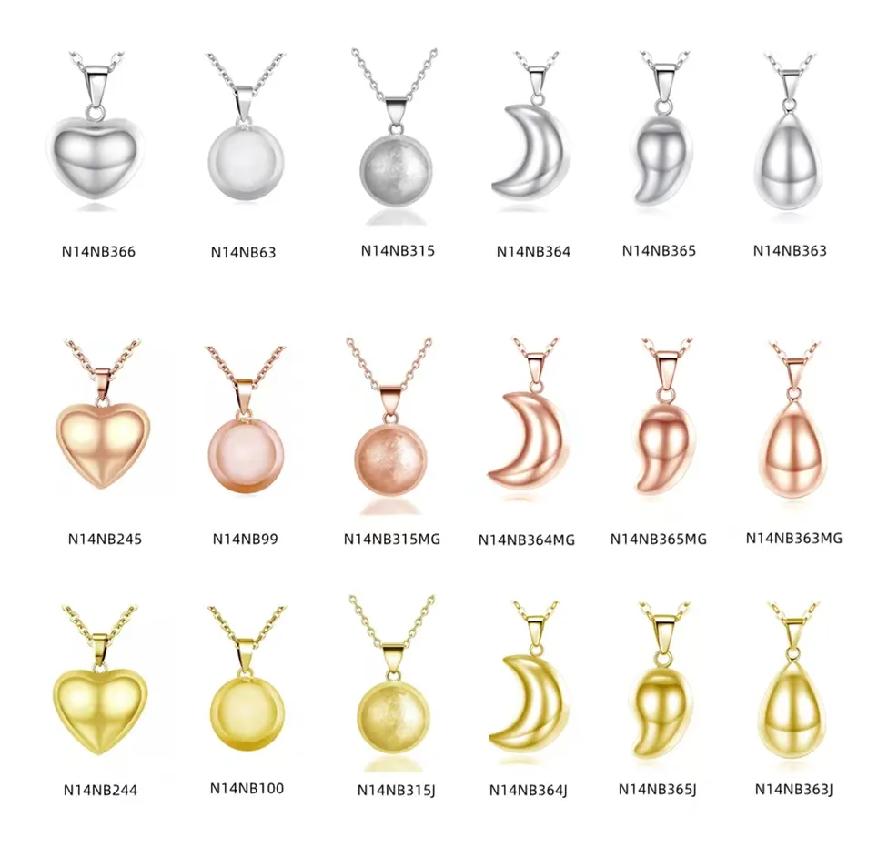 Llamadores de angel angeles de plata de ley 925 dijes collare llamador Harmony ball Chime collana con ciondolo