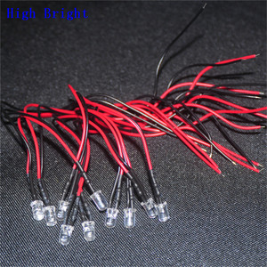 110V 220V 12V PreWired LED Emitting Diode Diffused 3 5ミリメートルLight 20センチメートルWire 0.5W - Product Image 1