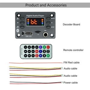 JQ D136BTMP3プレーヤーBluetoothスピーカーオーディオモジュールデコーダーボードUSBキットマイク機能付き - Product Image 6