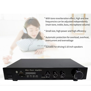 Clavax CLAM-X108便携式台式迷你功率放大器家用蓝牙USB sd卡RCA 6.35毫米输入Hifi卡拉ok迪斯科酒吧 - Product Image 2