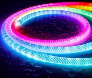 ไฟสายไนลอน LED 360องศาสำหรับห้องนอน D15 DC5V มีแถบไฟนีออน RGB + IC ทรงกลมแถบไฟ LED ยืดหยุ่นอัจฉริยะ - Product Image 3