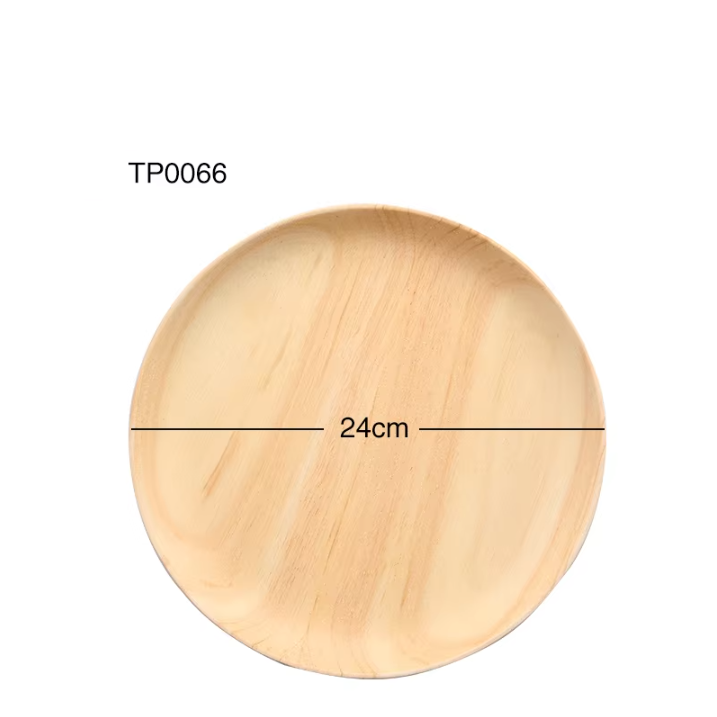 Plato redondo madera maciza 24*2cm