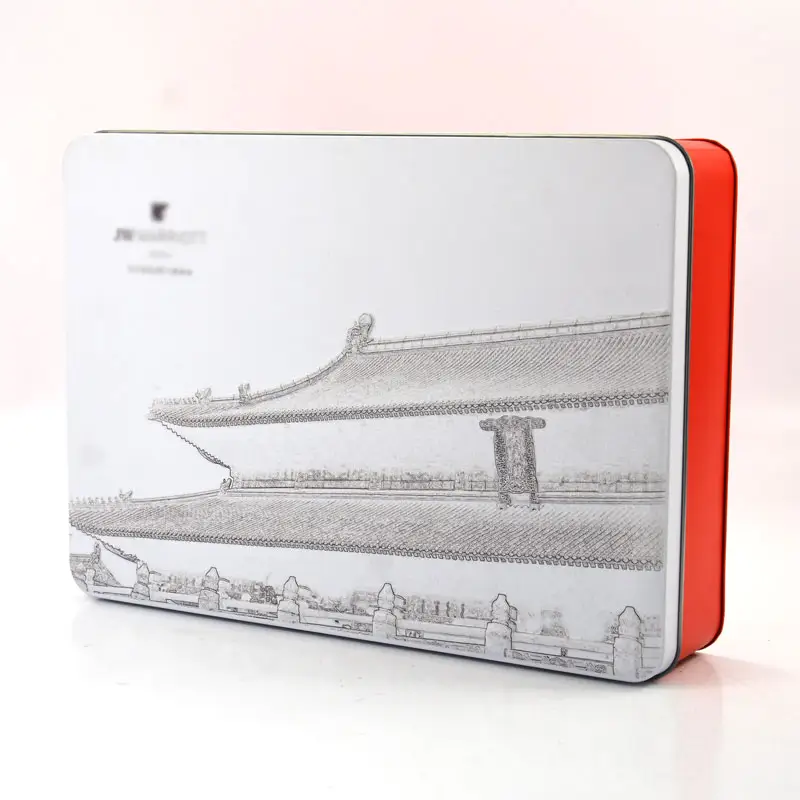 Lata rectangular para productos de salud, descuento directo de fábrica, caja de lata de té chino de lujo, embalaje con logotipo personalizado