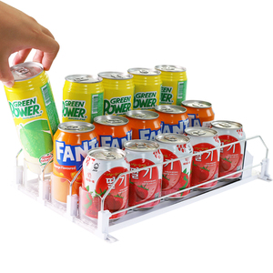 Organizzatore di Soda con sistema di supporto per bevande per Dispenser per frigorifero può visualizzare uno spingitore per bevande a molla - Product Image 5