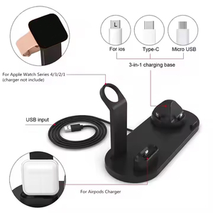 6合1快速无线充电，带4个端口，适用于苹果安卓ipwatch ipod 10w无线充电器 - Product Image 5