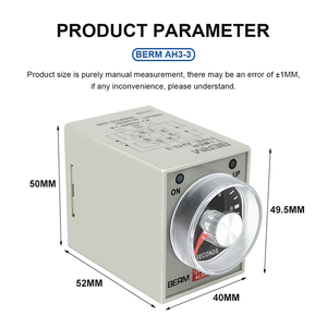 アップグレードされたAH3-3時間コントローラータイマー12-240V ACDCユニバーサル8ピン遅延時間リレー - Product Image 3