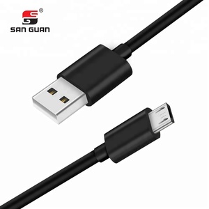 免费样品手机电缆1m 2m聚氯乙烯微型usb电缆最大2.4a V8安卓手机数据传输电缆
