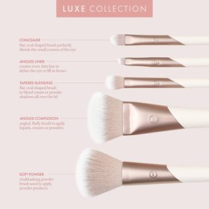 Luxe Elegance profesyonel yüz fondoten fırça seti prim fırça kiti yüz yanak göz makyaj sentetik makyaj fırçalar - Product Image 3