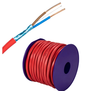 For UL Listed 2 Conductor Solid Fplr Fpl Rated Shielded Fire Alarm Cable 2x16 2x18 2x 14 AWG for Detector Communication Cables - Product Image 1